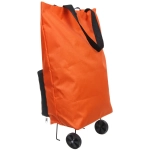 Сумка хозяйственная складная на 2х колёсах оранжевая SYD-024