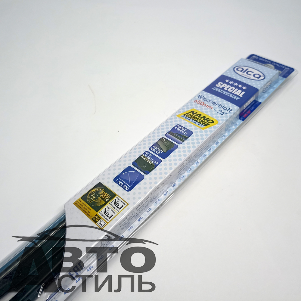 Щетка дворника 650мм  АЛКА Kontakt силикон/графит 150260