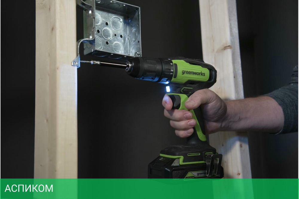 Дрель-шуруповерт Greenworks GD24DD35K2 (3704007UA)