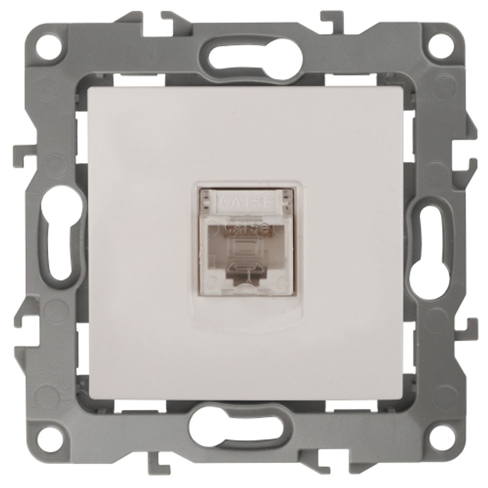 12-3107-02 ЭРА Розетка информационная RJ45, IP20, Эра12, слоновая кость | Эра 12 Слоновая кость