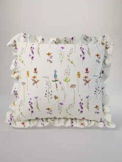 Декоративная наволочка с рюшами, оборками "Маргарита" 70х70 см, 1 шт, без молнии