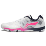 Li Ning Cushioning, Wear Resistant Low top Table Tennis Shoes Unisex White Pink