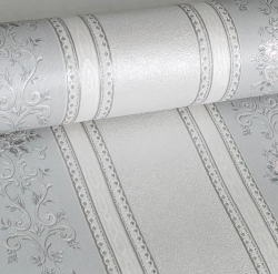 Обои бумажные Д877-06 Ситчик, полоска, флористика 0,53х10,05 м