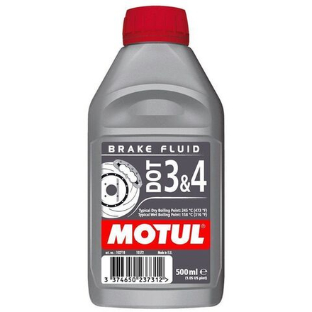 Жидкость тормозная DOT 3&4 Motul синт 0.5л