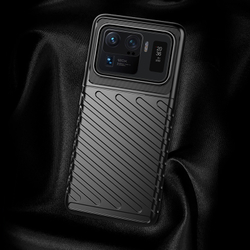 Черный ударопрочный чехол мягкий для смартфона Xiaomi Mi 11 Ultra, серия Onyx от Caseport