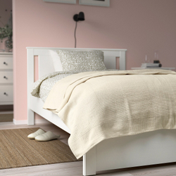 IKEA INDIRA  (ИКЕА ИНДИРА)  -  Покрывало, натуральный/отбеленный хлопок, 230x250 см