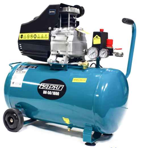 Компрессор воздуш. ВК-50/1800 238л/мин. объем50л. 2,8кВт 8бар. 2850об/мин. Варяг