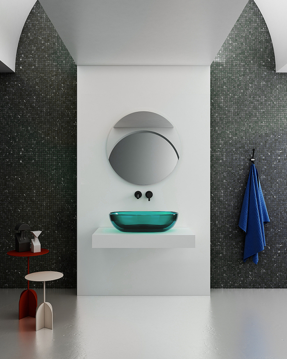 Раковина-чаша Abber Kristall 60 AT2805Aquamarin Бирюзовая