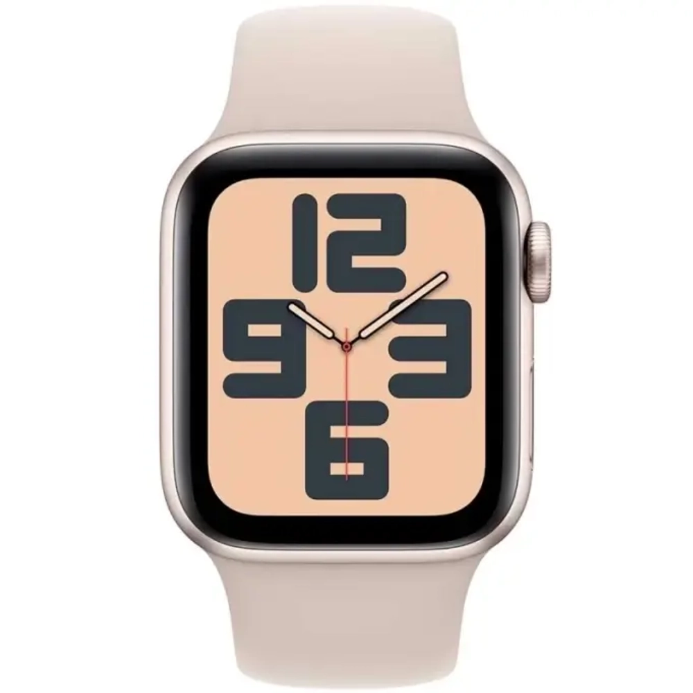 Apple Watch SE 2024, 40 мм, алюминий цвета "Сияющая звезда", Starlight Sport Band