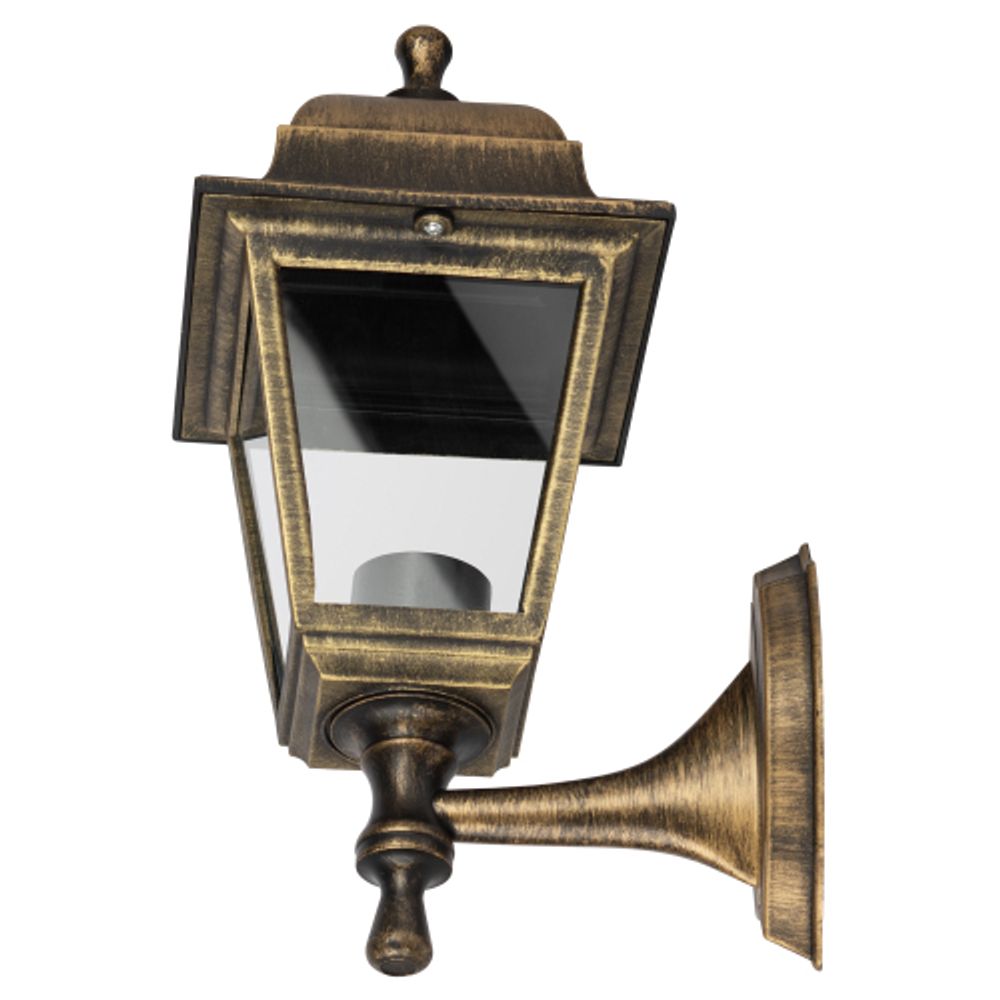Садово-парковый светильник ЭРА НБУ 04-60-001 бронза 4 гранный настенный IP44 Е27 max60Вт | Садово-парковые светильники