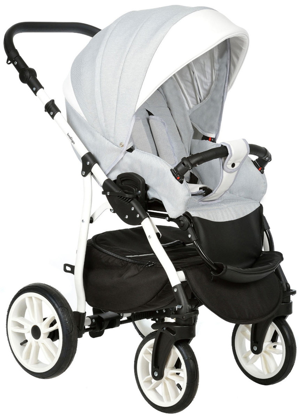 Детская коляска Indigo Indigo New 3 в 1 с автокреслом Avionaut Cosmo Beige In02 св.серый