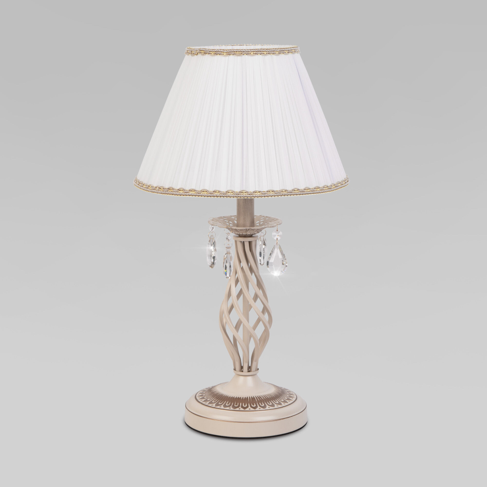 Настольная лампа в классическом стиле 10054/1 белый с золотом