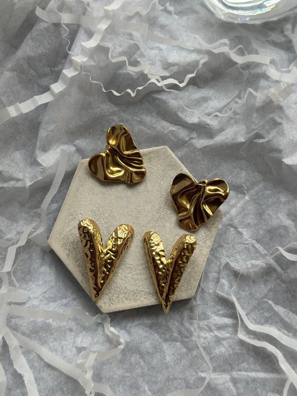 Серьги сердце мини