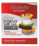 Стимулирующая насадка Sitabella Extender Красный молодец