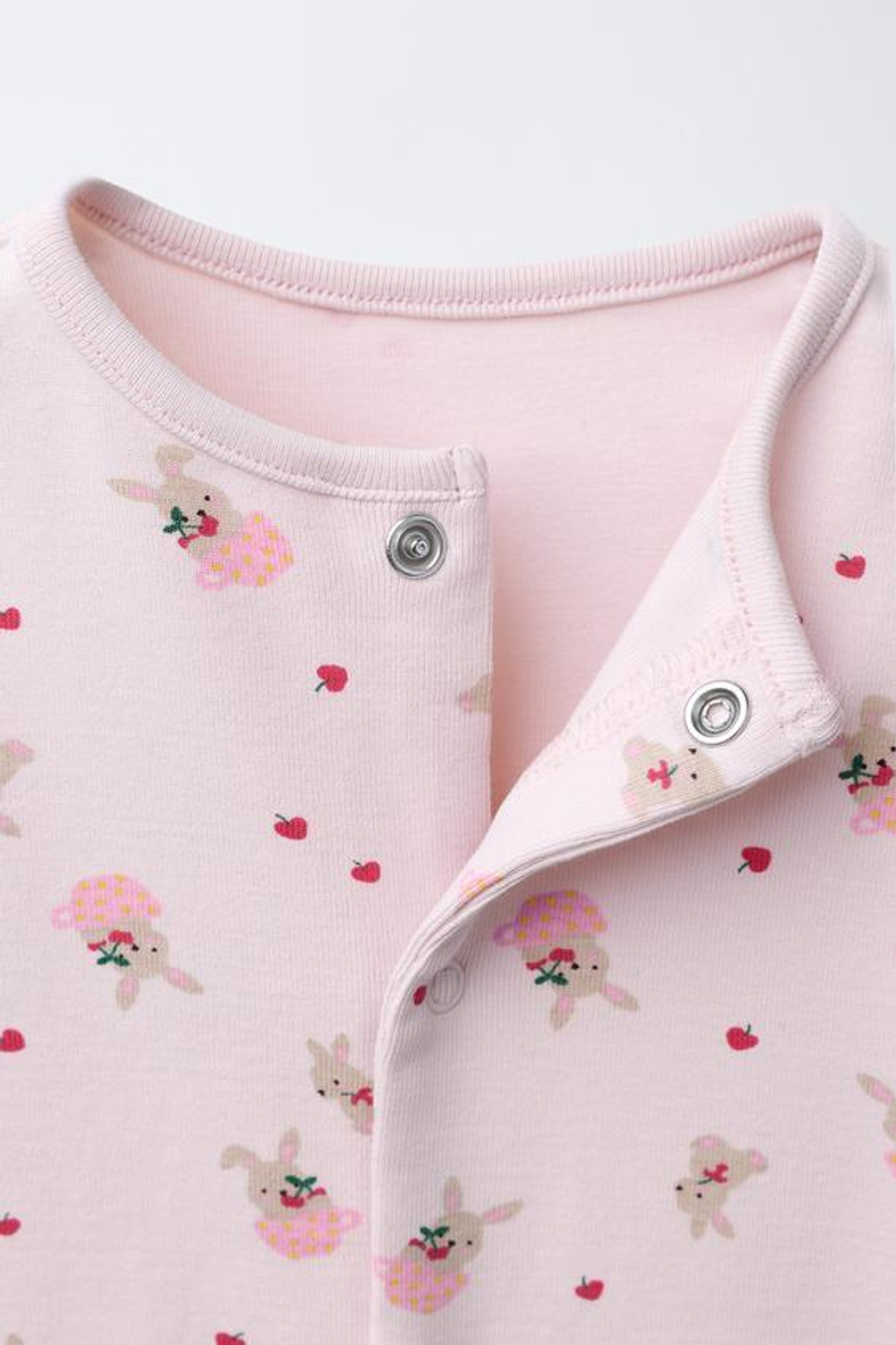 ZARA КОМБИНЕЗОН С КРОЛИКАМИ И ТРАНСФОРМИРУЕМЫМИ СТУПНЯМИ, РОЗОВЫЙ