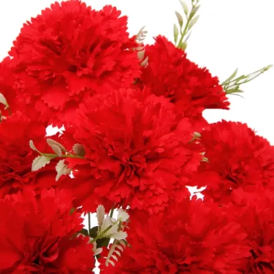 Искусственные цветы «Букет Гвоздик» 48см 10 цветков красный