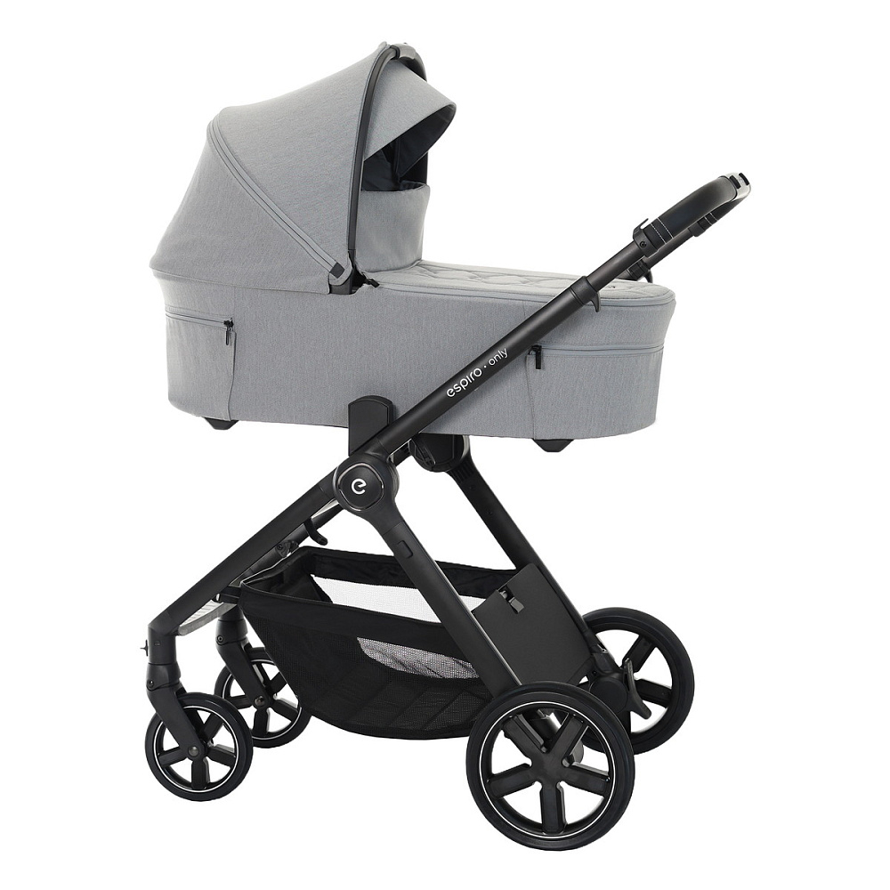 Детская коляска 3 в 1 Espiro Only 2025 и автокресло Pi Black 407 monument gray/Чёрный (Black 110)