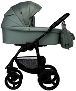 Детская коляска Indigo Impulse Eco 3 в 1 с автокреслом Avionaut Cosmo Grey Ie01 шалфей кожа/шалфей