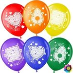 Шар (12"/30 см) Поп ит, Pop it, Ассорти, пастель, 2 ст 25 шт.