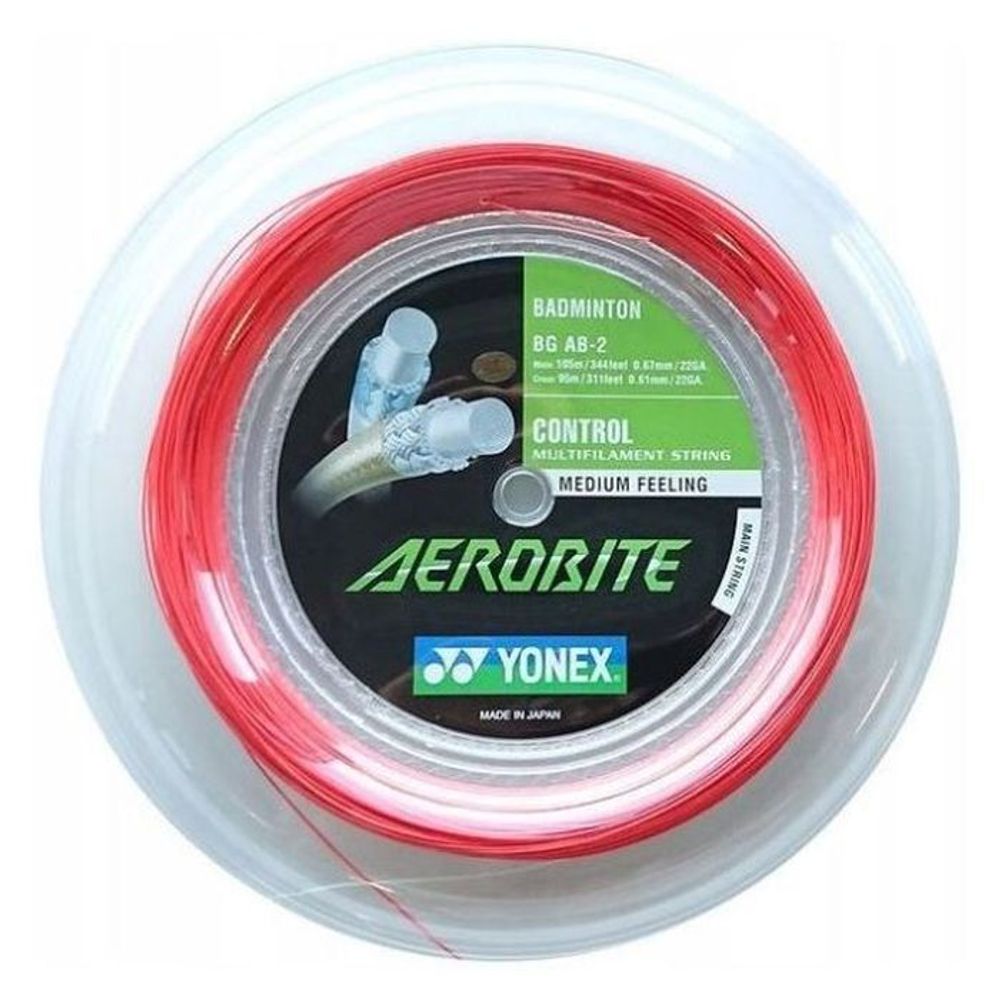 Струны для бадминтона Yonex Aerobite (200 m) - white/red