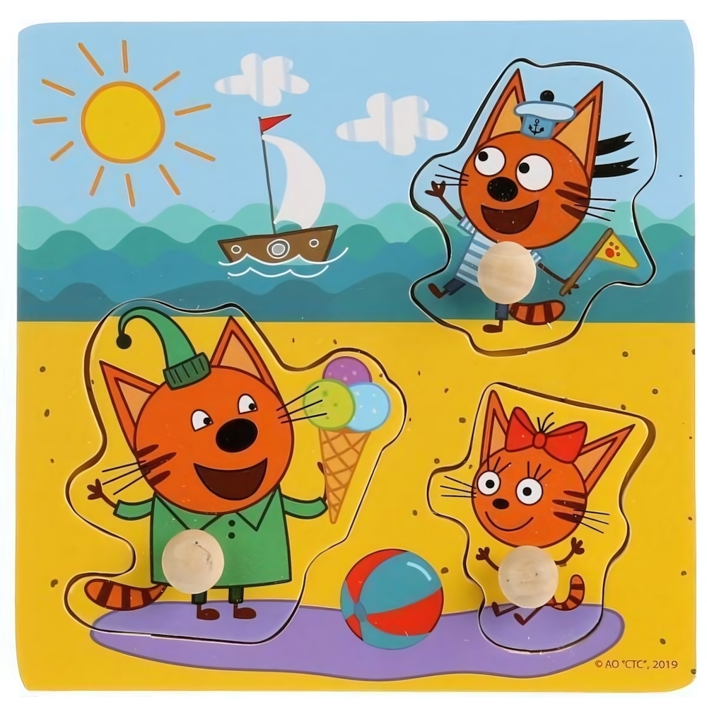 Вкладыш "Три кота. Летние каникулы" 15х15см. 1003-CATS (Буратино)