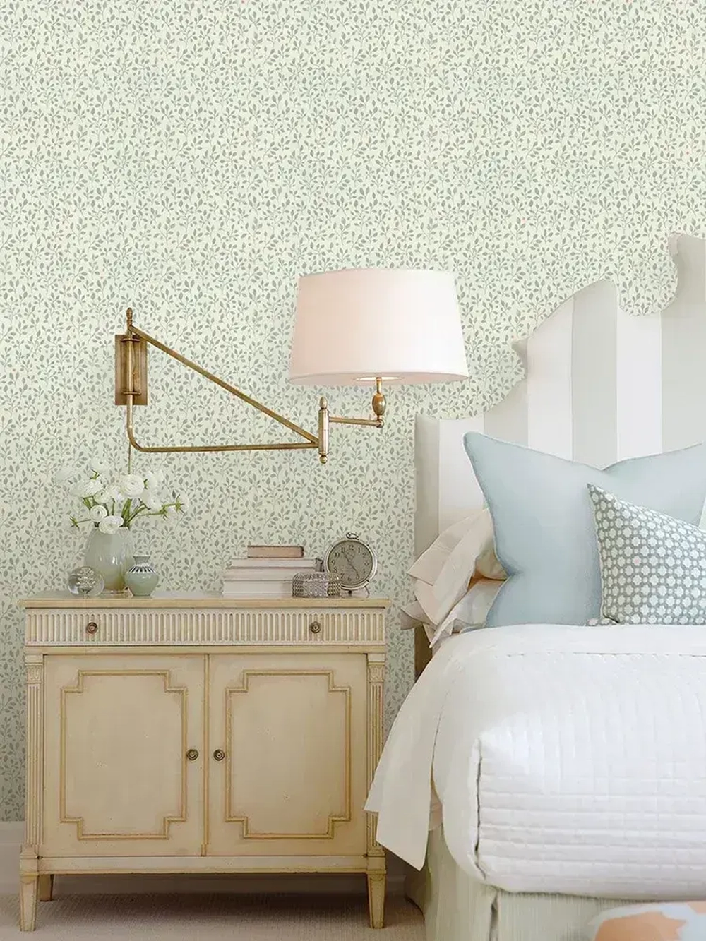 Обои флизелиновые виниловые Julie 6033-04 Deco-Deco, прованс, для спальни, гостиной, кухни, метровые