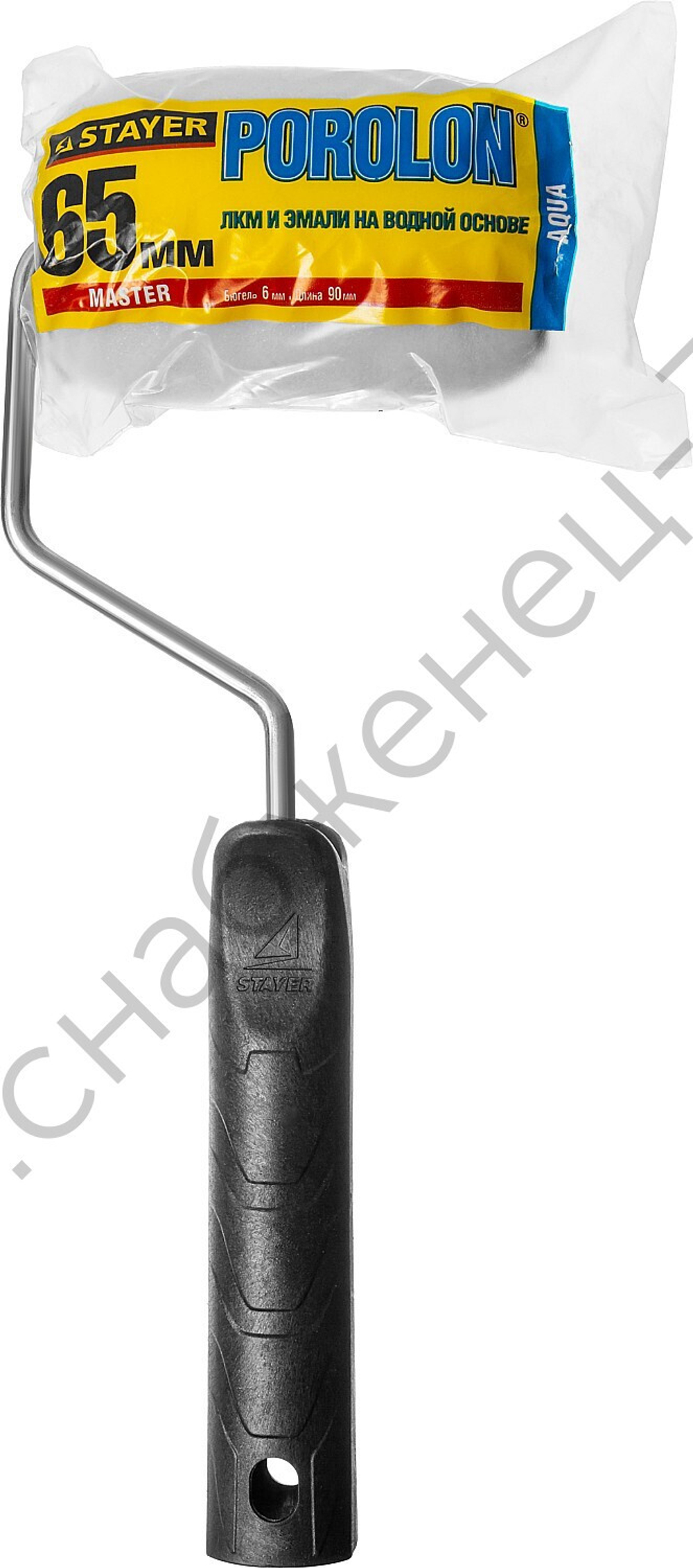 STAYER ПОРОЛОН 44 мм, 90 мм, Малярный валик с ручкой, MASTER (0360-09)