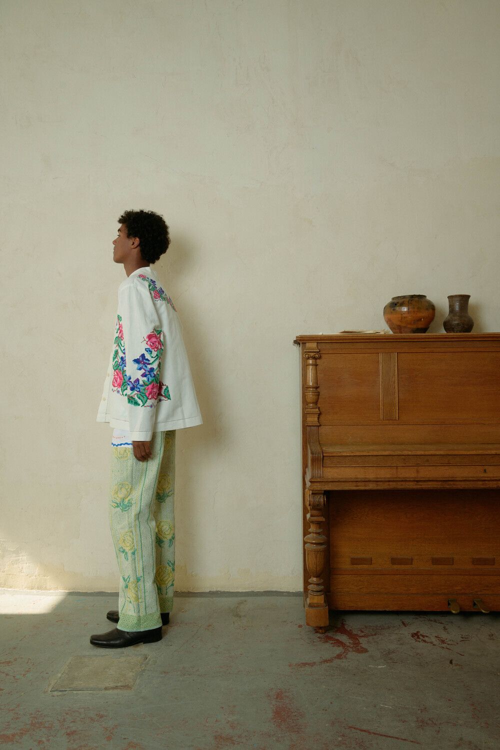 Рубашка Soeurs Цветущая / Pink Blooming Long Sleeve белая