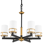 731067 Люстра CERO 6х40W E14 ЧЕРНЫЙ/ЗОЛОТО/БЕЛЫЙ