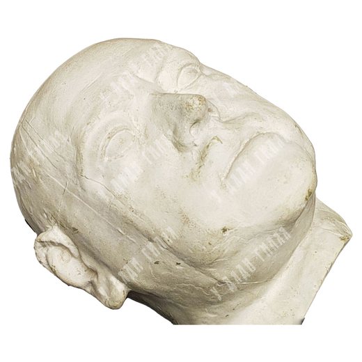 Посмертная маска Императора Петра I. Копия маски, снятой Бартоломео Растрелли. Гипс. 1960 г.