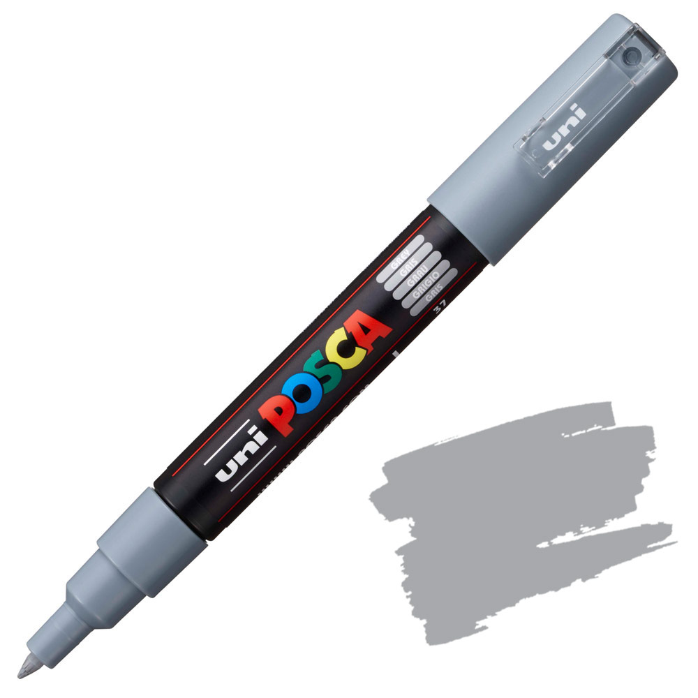 Маркер UNI POSCA PC-1M, 0.7 мм. Grey