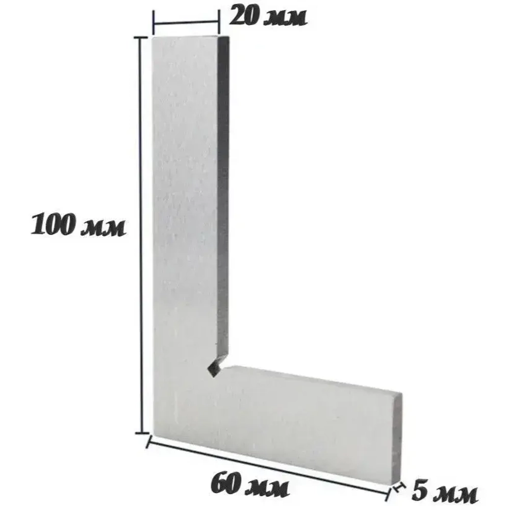 Угольник УП 100х60 кл.1 АЛЬФА-НДТ (с калибровкой, ГОСТ 3749)
