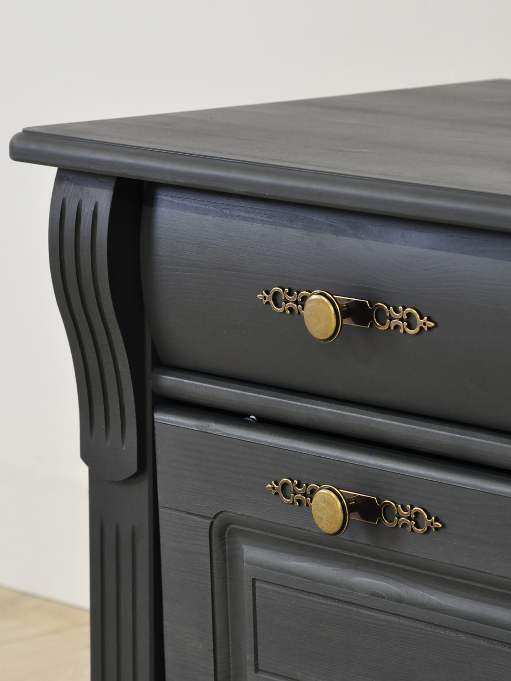 Обувница для прихожей, 91х42х46, Susanna, с сиденьем, для обуви, деревянная, серый, Dipriz