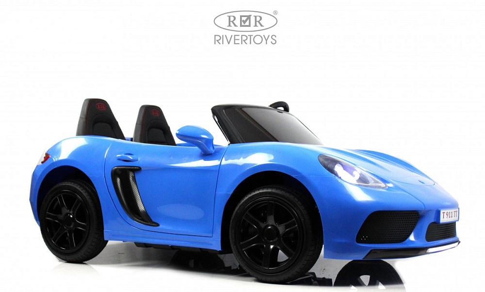 Детский электромобиль RiverToys Porshe Cayman T911TT синий
