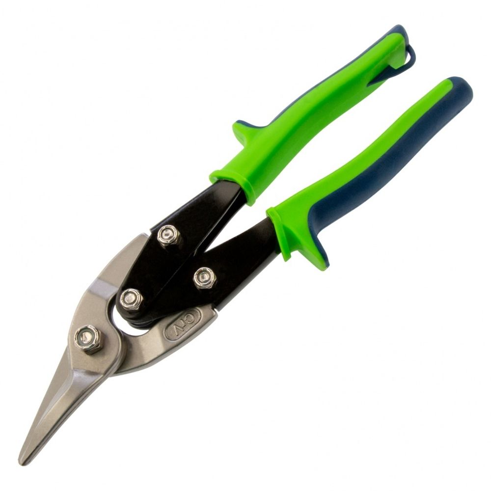 78338 Ножницы по металлу, 250 мм, левый рез, сталь С55, двухкомпонентные рукоятки СИБРТЕХ