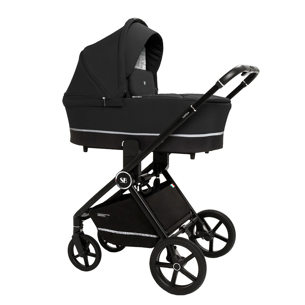 Коляска 3 в 1 Sweet Baby Cupola New + автокресло Premier Black Moon Black