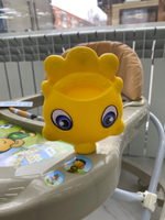 Ходунки "Солнышко С", 7 колес, муз. игрушки, колеса силикон (Alis) (светло-бежевый)