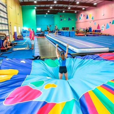 Надувная подушка «JumpAir» для гимнастики и батутных центров, 4,3×2,2×1 м