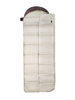 Спальный мешок Naturehike U250S  с капюшоном, коричневый (NH20MSD07), молния слева