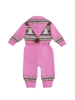 Вязаный комбинезон для новорожденных и малышей на молнии