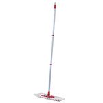 Швабра с флаундером 40 см, составной черенок 120 см, МОП микрофибра/абразив + МОП СИНЕЛЬ, PERKLIN (ПЕРКЛИН), 700987