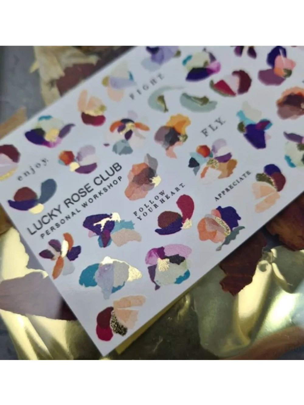Lucky Rose Слайдеры наклейки для ногтей Foil 98