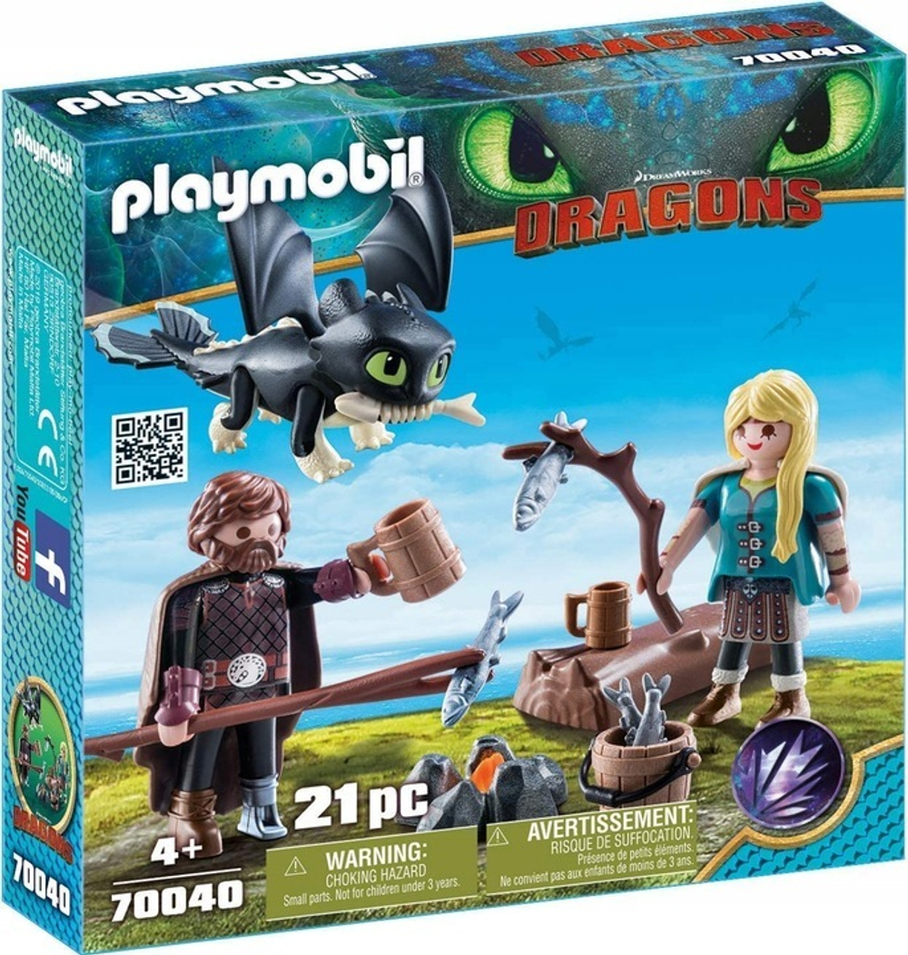 Конструктор Playmobil Dragons 70040 Иккинг и Астрид с дракончиком купить в  Москве | Доставка по России.