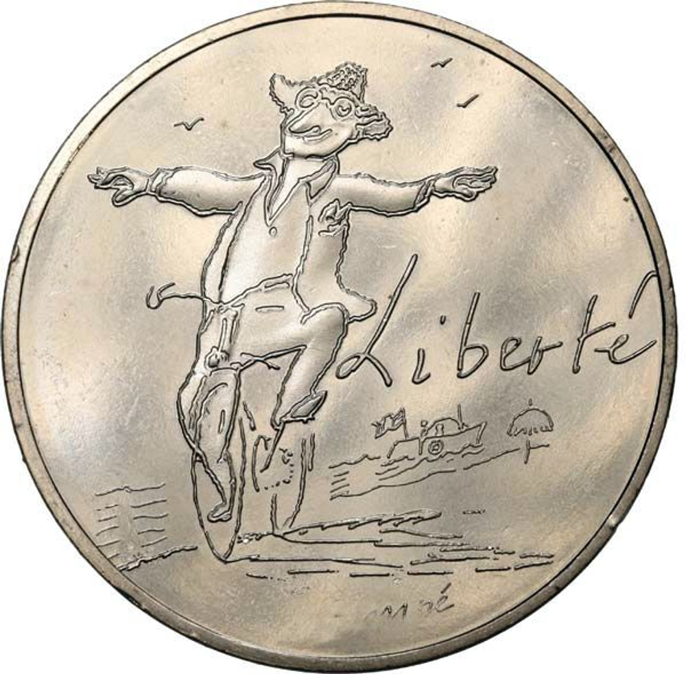 France 10 Euro 2014 – Liberté by Sempé (Spring Edition). Silver Coin from the "Values of the Republic" Series