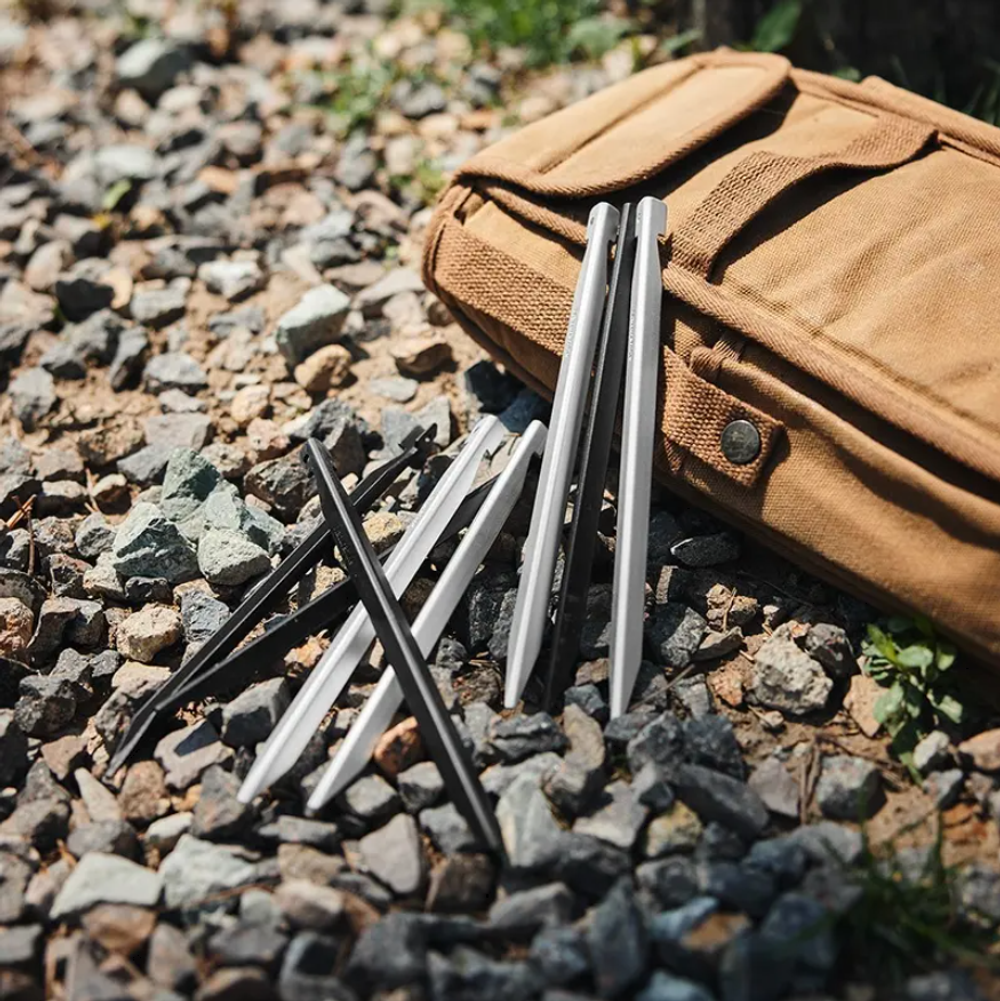 Колышки Naturehike алюминиевые (8 шт.) 20 см, серебристые, V-образные