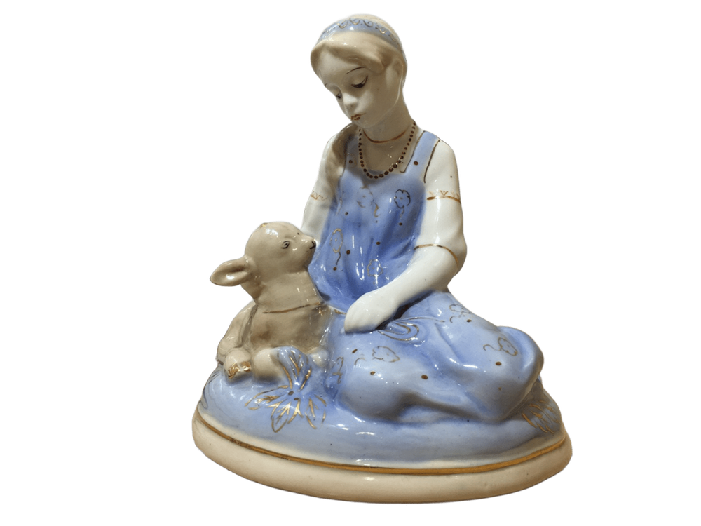 &&& Фарфоровая статуэтка "Аленушка и братец Иванушка", Гжель