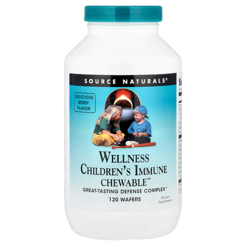Source Naturals, Wellness Children's Immune Chewable™, с ягодным вкусом, 120 жевательных таблеток