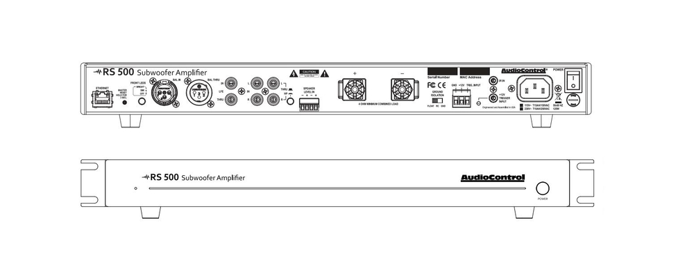 AudioControl RS 500 Black — усилитель мощности для сабвуфера с DSP