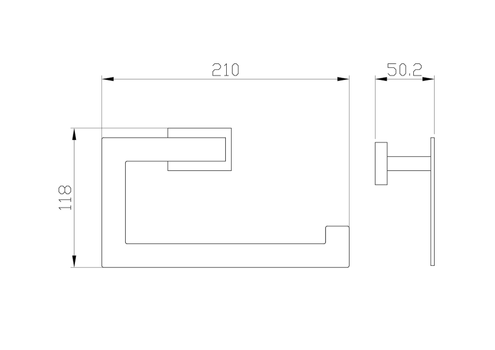 Кольцо для полотенец WONZON & WOGHAND FLAT, Хром (WW-9713)