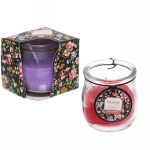 Свеча «Russian Style» 5*5,5см в подсвечнике с крышкой, в коробке, микс 6 цветов HK1004-6